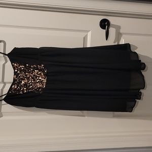 Torrid Black Gold Strapless Dress 1